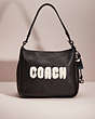 COACH®,UPCRAFTED CARY SHOULDER BAG,Pebble Leather,Cozy Up,Pewter/Black,Front View