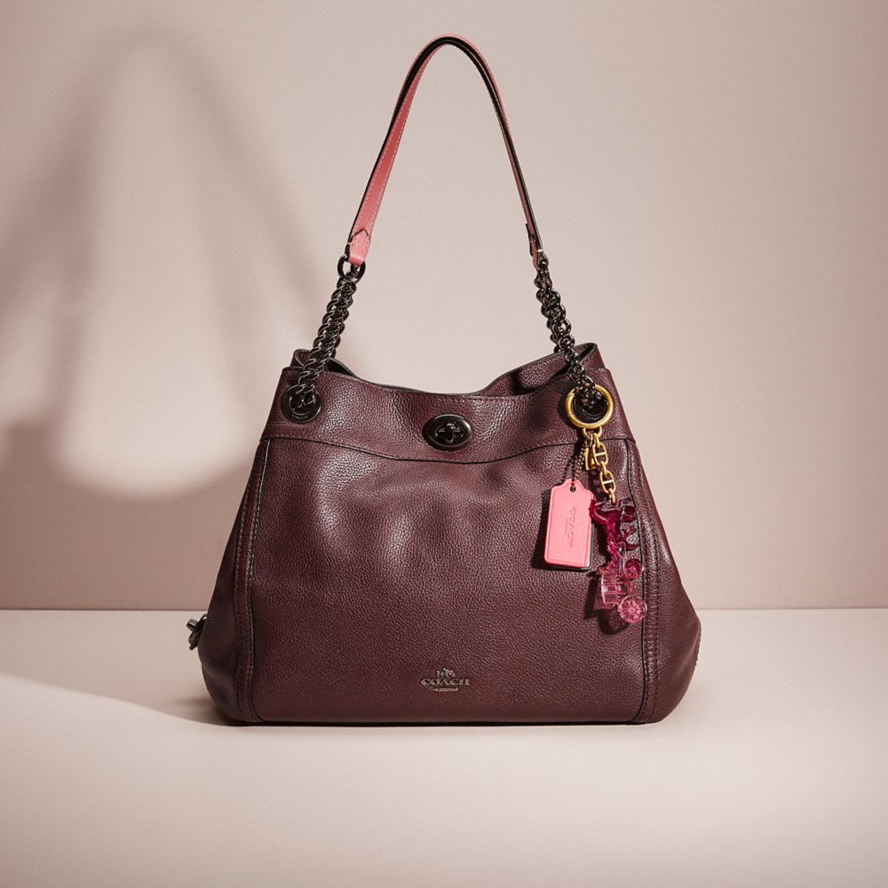 Coach turnlock edie shoulder 2025 bag in pebble leather