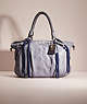 COACH®,UPCRAFTED MADISON SOPHIA SATCHEL,Embossed Leather,Silver/Light Wisteria,Front View