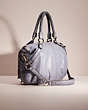COACH®,UPCRAFTED MADISON SOPHIA SATCHEL,Embossed Leather,Silver/Light Wisteria,Angle View