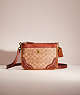 COACH®,UPCRAFTED SLIM TURNLOCK CROSSBODY IN SIGNATURE CANVAS,Signature Coated Canvas,Brass/Tan/Rust,Front View