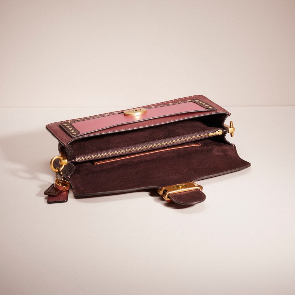 COACH®,UPCRAFTED TABBY SHOULDER BAG 26,Polished Pebble Leather,Brass/Wine,Inside View,Top View