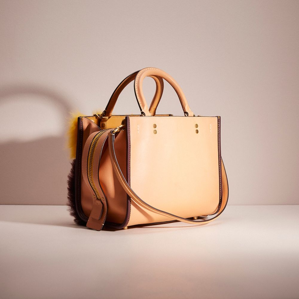 COACH®,Upcrafted Rogue 25 In Original Natural Leather,,Angle View