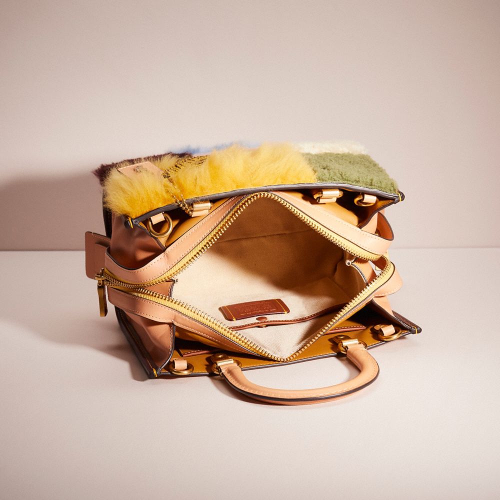 COACH®,Upcrafted Rogue 25 In Original Natural Leather,,Inside View,Top View