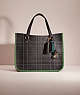 COACH®,UPCRAFTED TYLER CARRYALL 28,Polished Pebble Leather,Cozy Up,Brass/Black,Front View