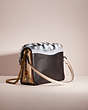 COACH®,UPCRAFTED DREAMER SHOULDER BAG IN COLORBLOCK,Glovetanned Leather,Cozy Up,Brass/Mist Straw Multi,Angle View