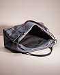 COACH®,UPCRAFTED THE BOROUGH BAG IN PEBBLED LEATHER,Pebbled Leather,Cozy Up,Washed Chambray,Inside View,Top View