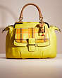 COACH®,UPCRAFTED MADISON LILLY BAG,Pebble Leather,Cozy Up,Gold/Kiwi,Front View