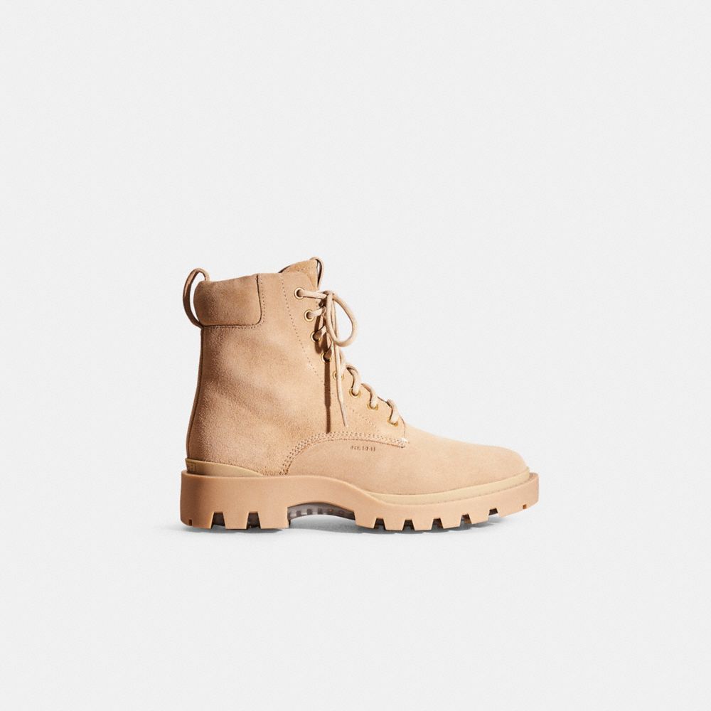 COACH®,RESTORED CITYSOLE BOOT,Suede,Oat,Front View