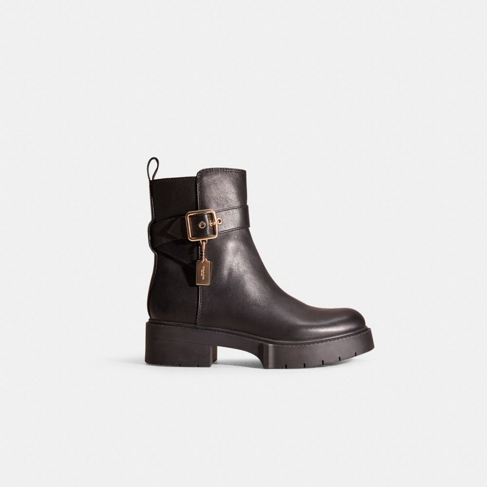 Coach leather best sale ankle bootie