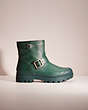 COACH®,RESTORED TROOPER MOTO BOOT,Leather,Pine Green,Front View