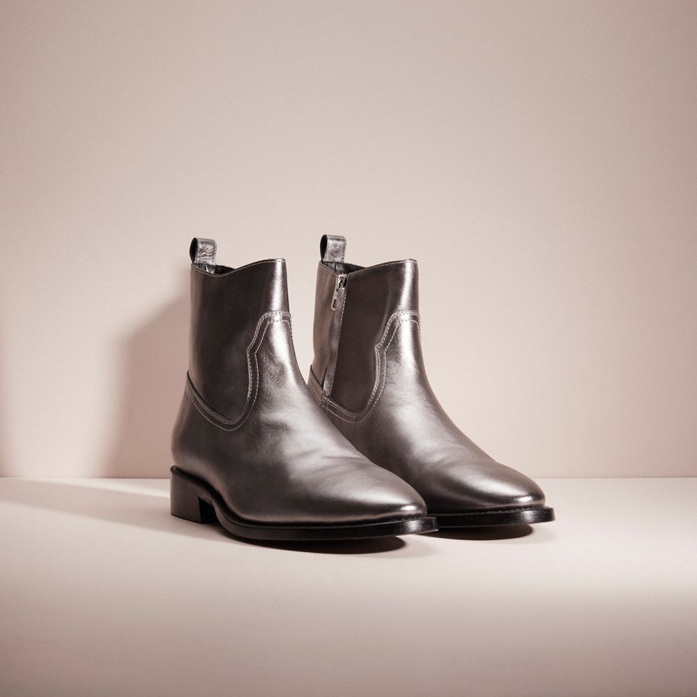 Coach silver hot sale boots