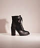 COACH®,RESTORED HEDY BOOTIE,Leather,Black,Front View