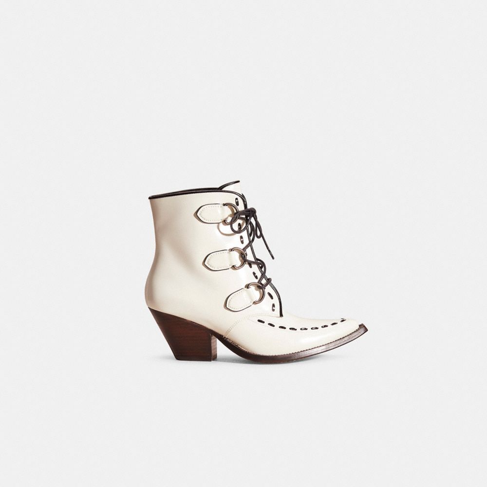 Restored Lace Up Chain Bootie