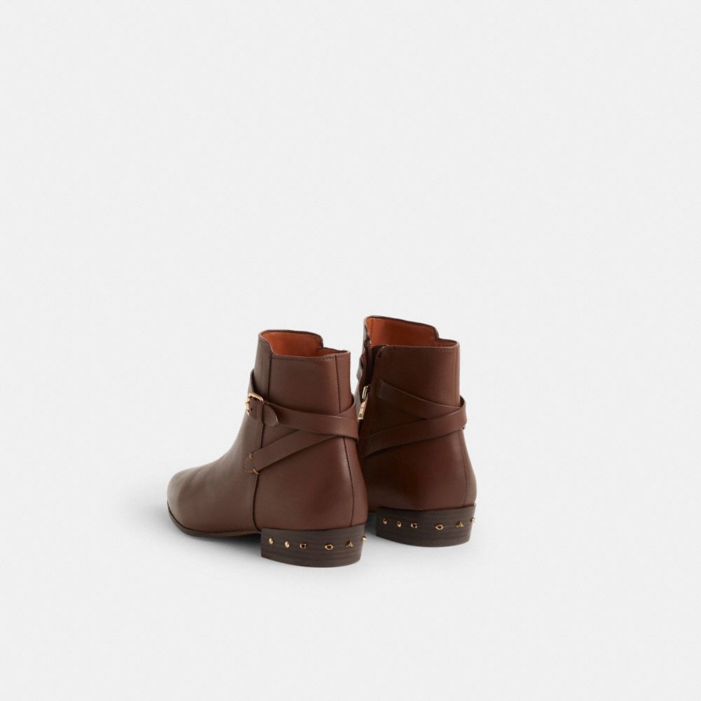 COACH®,Restored Kaitlin Bootie,Brown,Back View