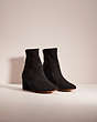 COACH®,RESTORED GRACIE BOOTIE,Suede,Black,Angle View