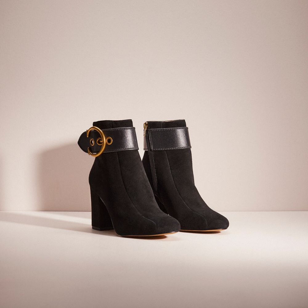 Coach signature outlet buckle boot