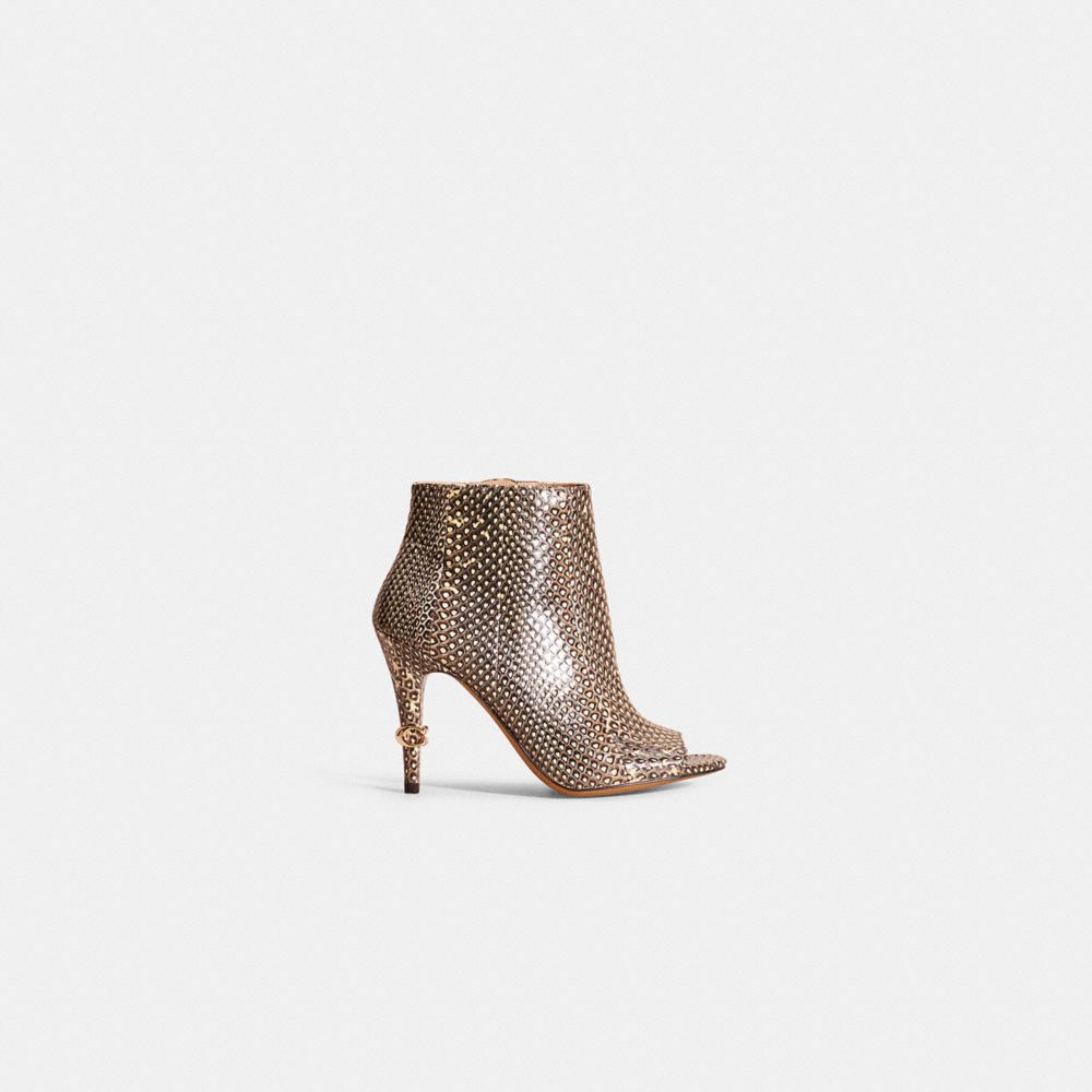 Tan on sale snakeskin booties