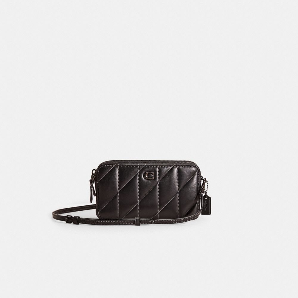 COACH®,RESTORED KIRA CROSSBODY WITH PILLOW QUILTING,Pewter/Black,Front View