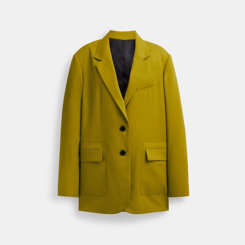 COACH®,TAILORED BLAZER,Green,Front View image number 0