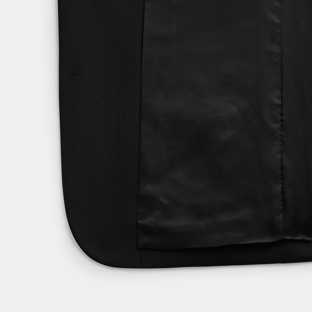 COACH®,Tailored Blazer,Wool,Polyester,Cupro,Blazer,No Embellishment,Work,Black,Inside View,Top View