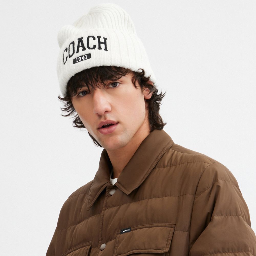 COACH®,コーチ 1941 エンブロイダード ニット ビーニー,帽子&その他,ﾁｮｰｸ