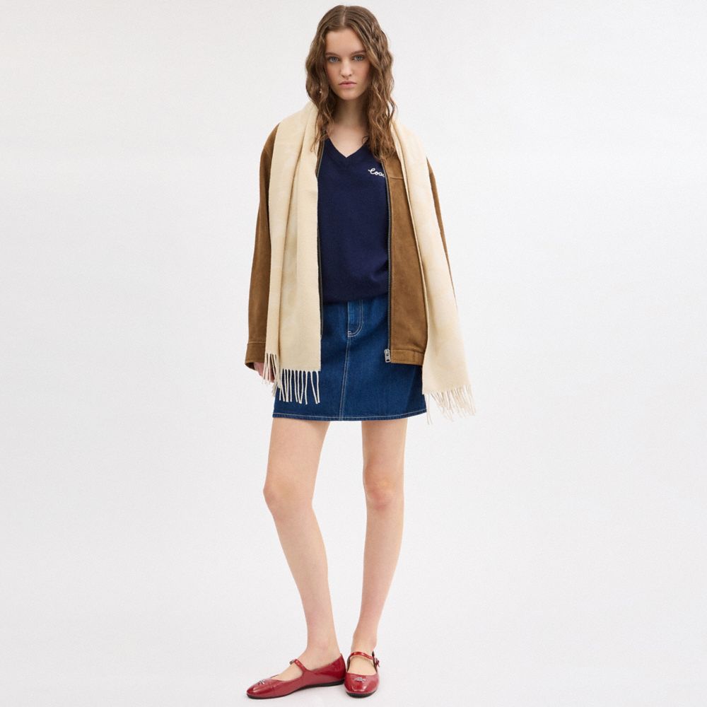 COACH®,シグネチャー オーバーサイズド マフラー,ファッション雑貨,ﾁｮｰｸ