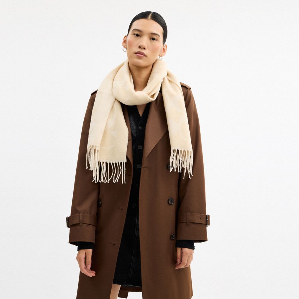 COACH®,シグネチャー オーバーサイズド マフラー,ファッション雑貨,ﾁｮｰｸ