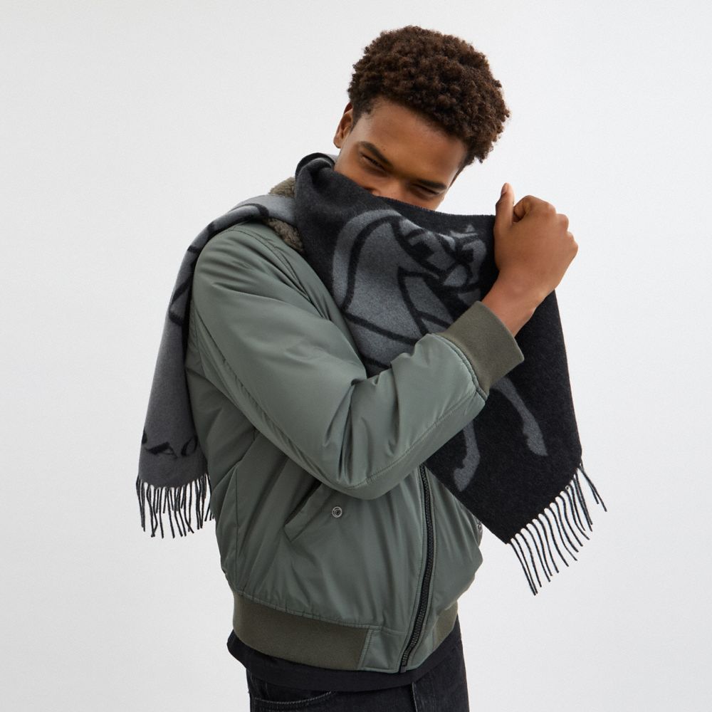 Мужские аксессуары Coach Horse And Carriage Cashmere Muffler — фото 3