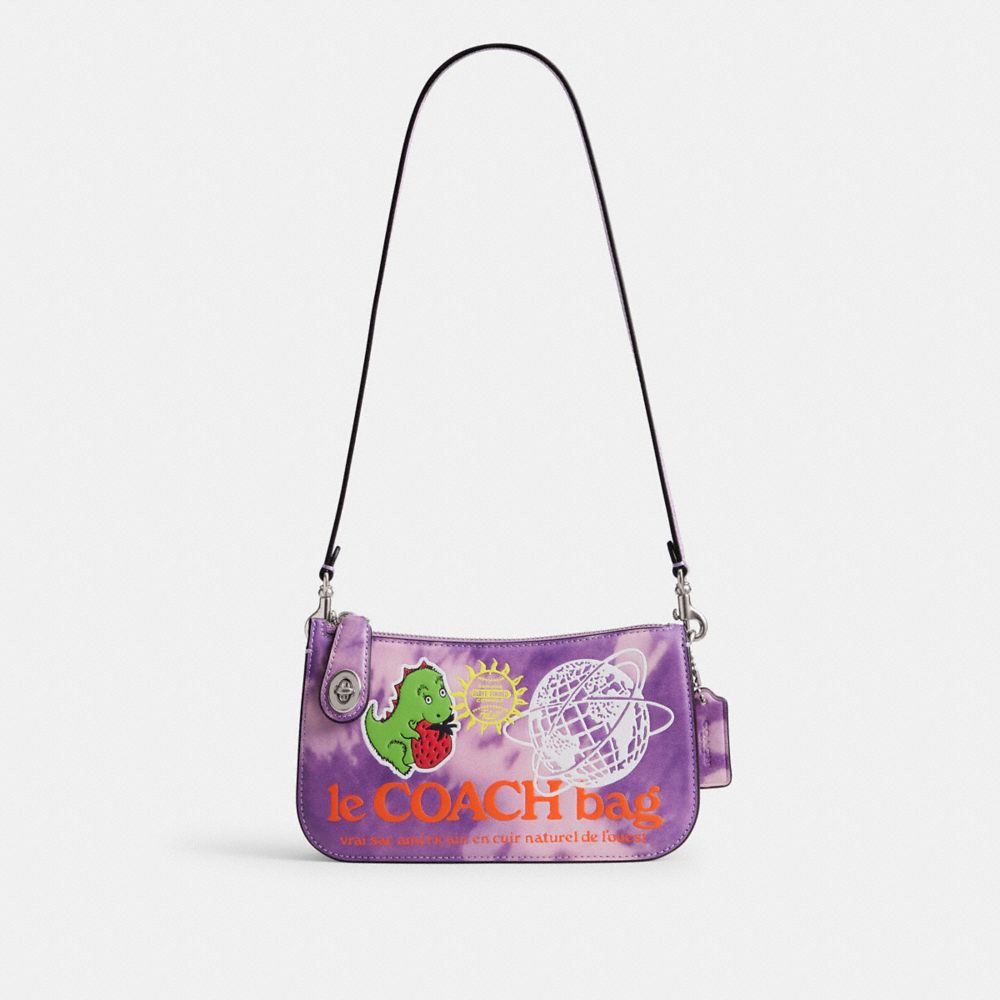 COACH®,ペン ショルダー バッグ・タイダイ プリント,ショルダーバッグ,ﾊﾟｰﾌﾟﾙ ﾏﾙﾁ