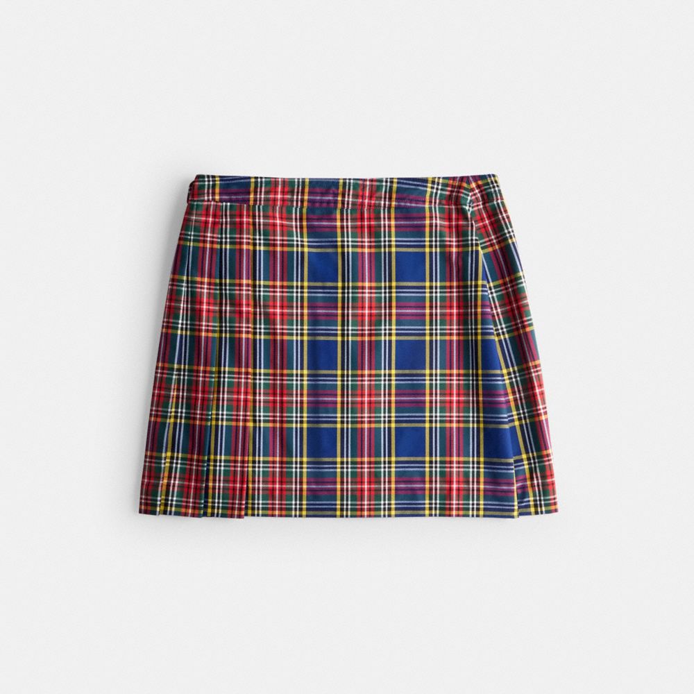 Coach Topia Loop Mini Skirt With Plaid Pattern In Plaid