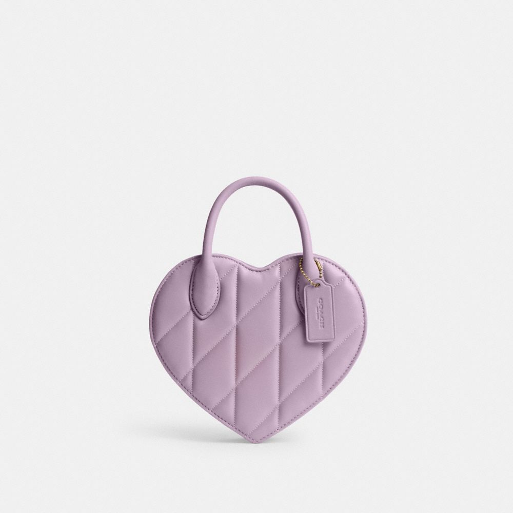 COACH®,Heart Bag With Quilting,,Front View