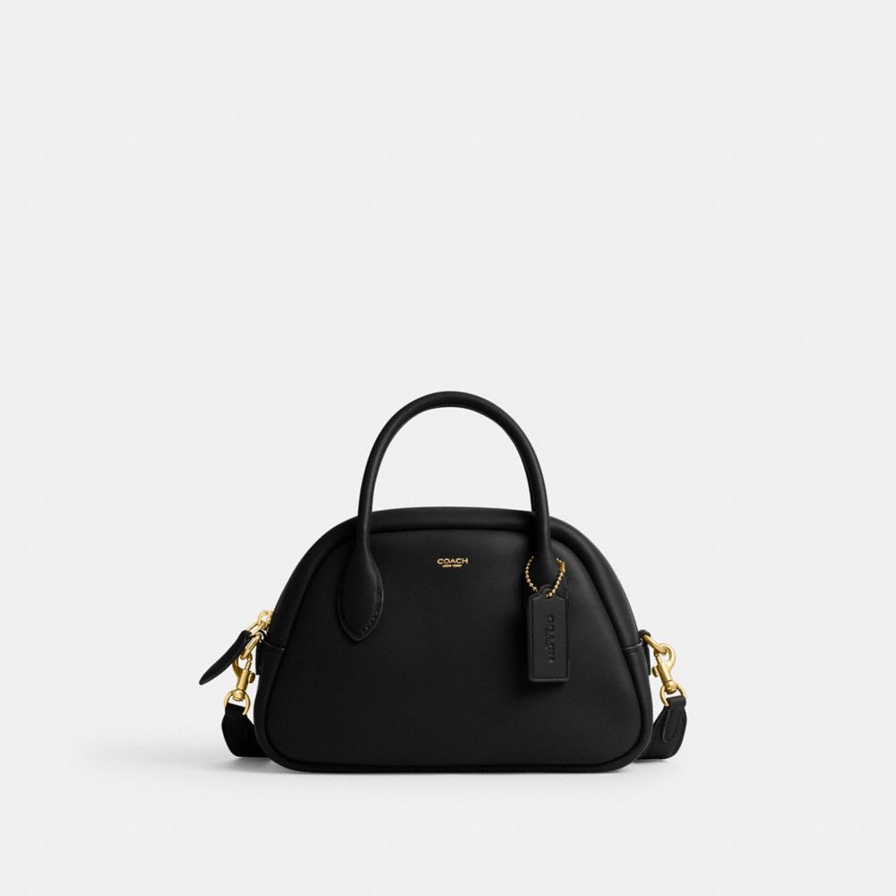 COACH®,SAC DE BOWLING BOROUGH,Laiton/Noir,Front View