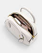 COACH®,BOROUGH BOWLING BAG,Glovetanned Leather,Medium,Brass/Chalk,Inside View,Top View