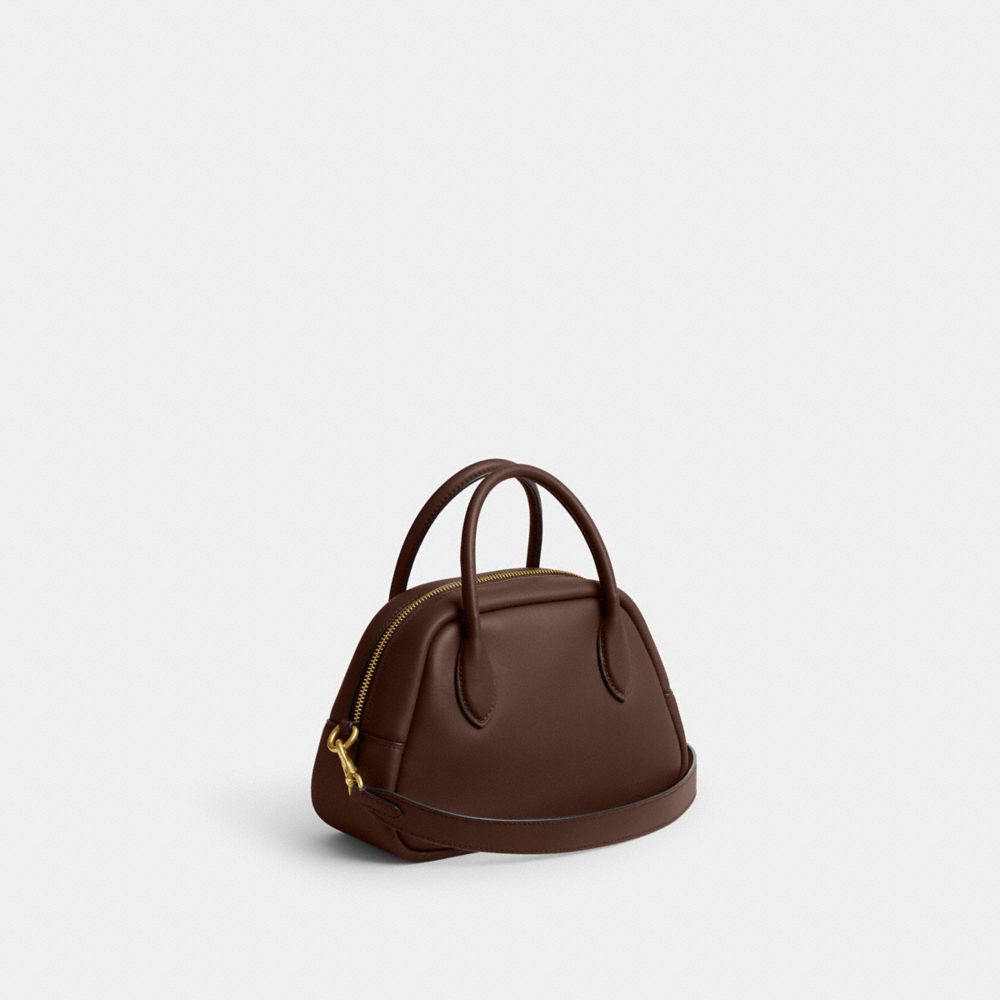 COACH®,Borough Bowling Bag,Leather,Bowler Bag,Embossed,Logo,Day Party,,Angle View