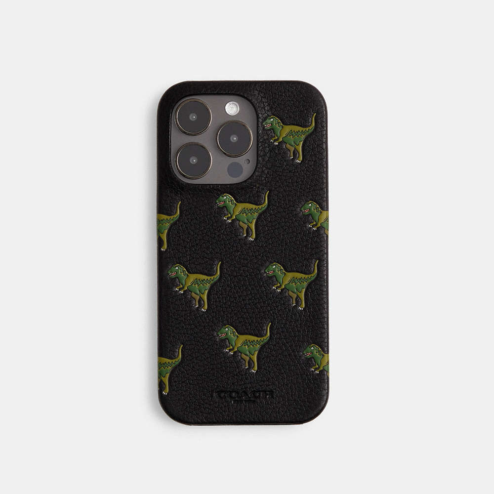 Coach Iphone 15 Pro Case With Rexy In Black