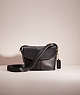 COACH®,VINTAGE EQUESTRIAN SMALL FLAP BAG,Glovetanned Leather,Brass/Black,Front View