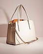 COACH®,UPCRAFTED CHARLIE CARRYALL,Polished Pebble Leather,Silver/Chalk,Angle View