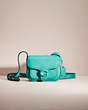 COACH®,RESTORED TABBY MESSENGER 19,Glovetanned Leather,Silver/Bright Green,Front View