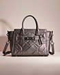 COACH®,RESTORED SWAGGER 27 WITH PATCHWORK,Metallic Leather,Black Antique Nickel/Gunmetal,Front View