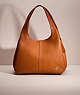 COACH®,RESTORED LANA SHOULDER BAG,Polished Pebble Leather,Large,Brass/Burnished Amber,Front View