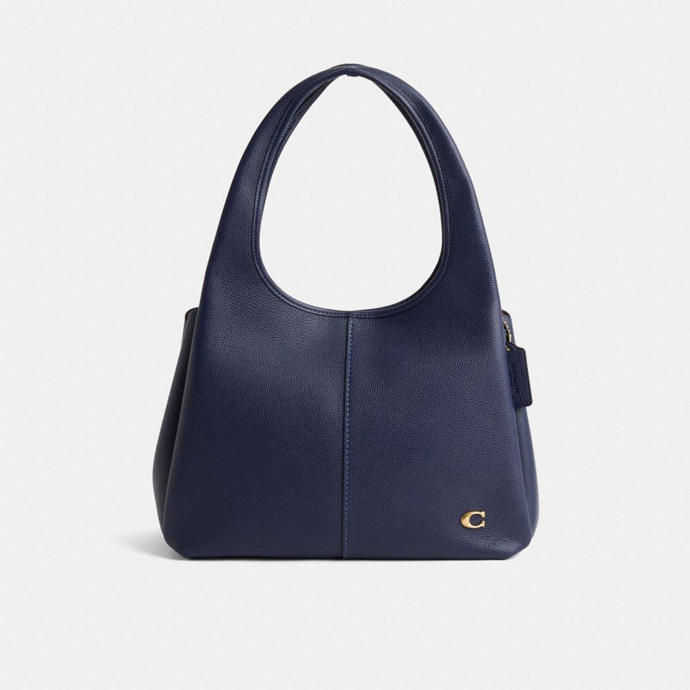 COACH®,Restored Lana Shoulder Bag,Leather,Shoulder Bag,Logo,Metal,Sustainable,Silver Metal,Casual,,Front View