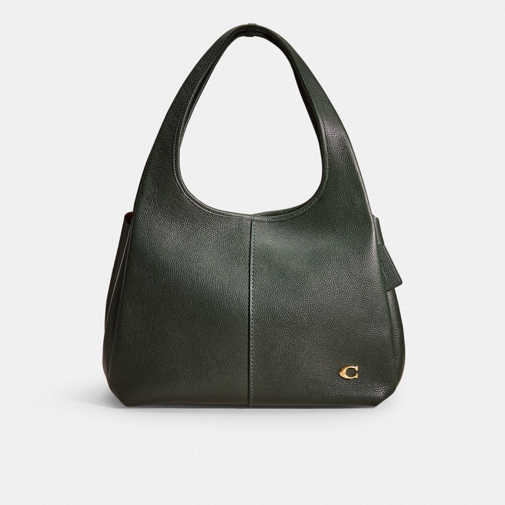 Coach Restored Lana Shoulder Bag In Brass/amazon Green