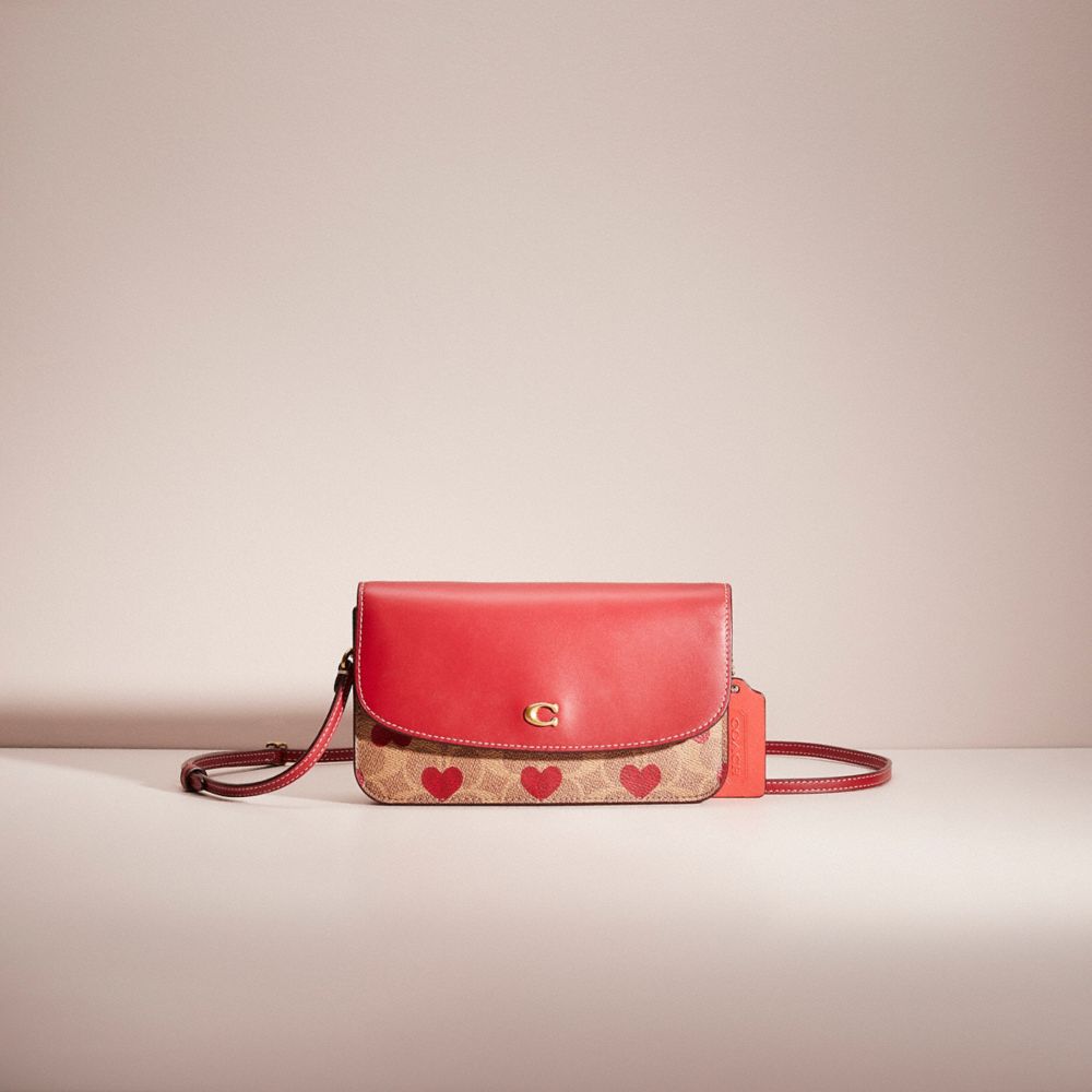 COACH Coated Canvas Signature With Heart Print Hayden Crossbody in