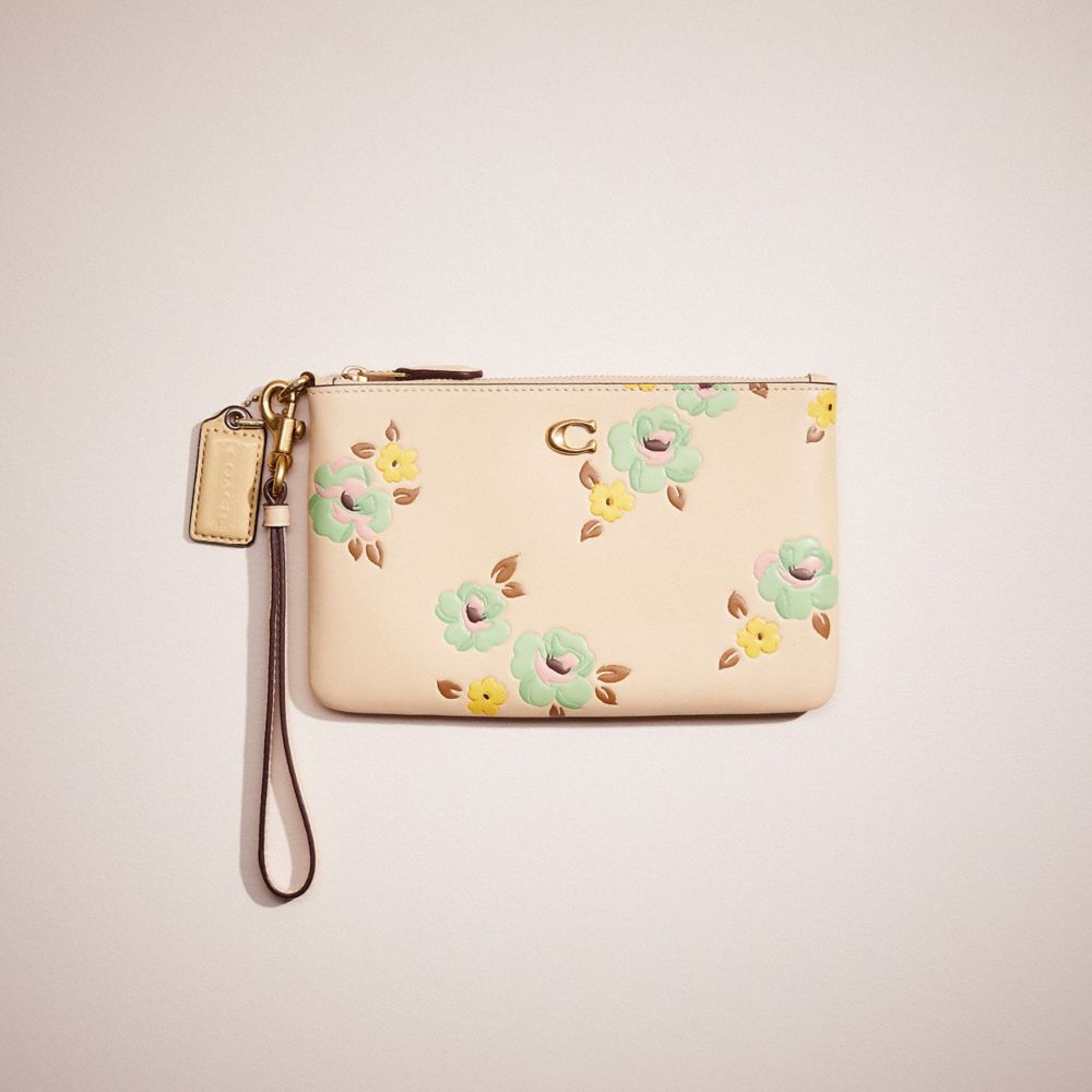 Coach Small Wristlet with Floral Print