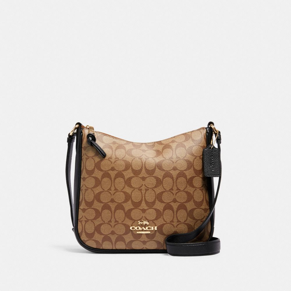 Coach signature file crossbody bag sale