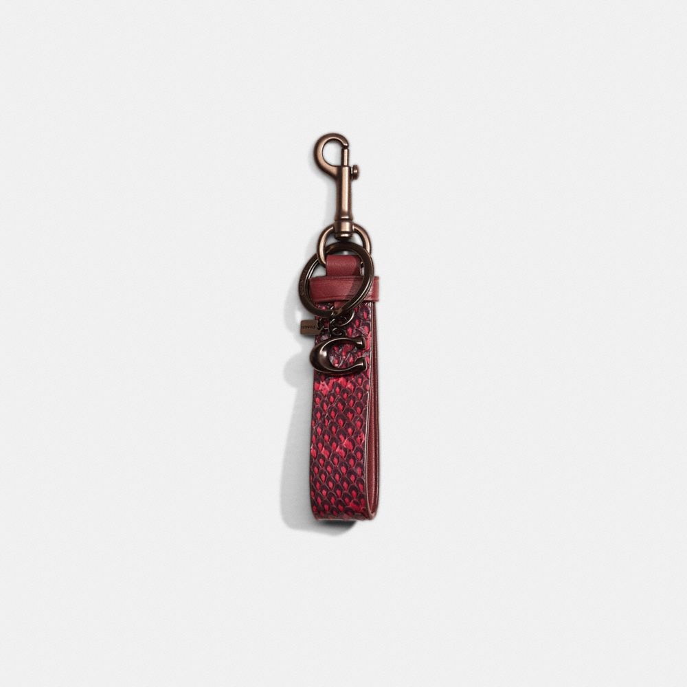 Restored Loop Bag Charm In Snakeskin