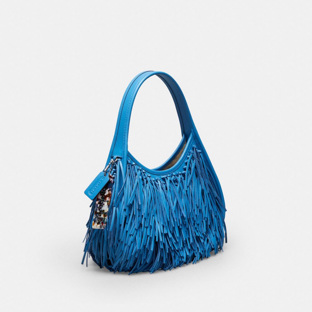 COACH®,Ergo Bag With Fringe In Upcrafted Leather,,Angle View