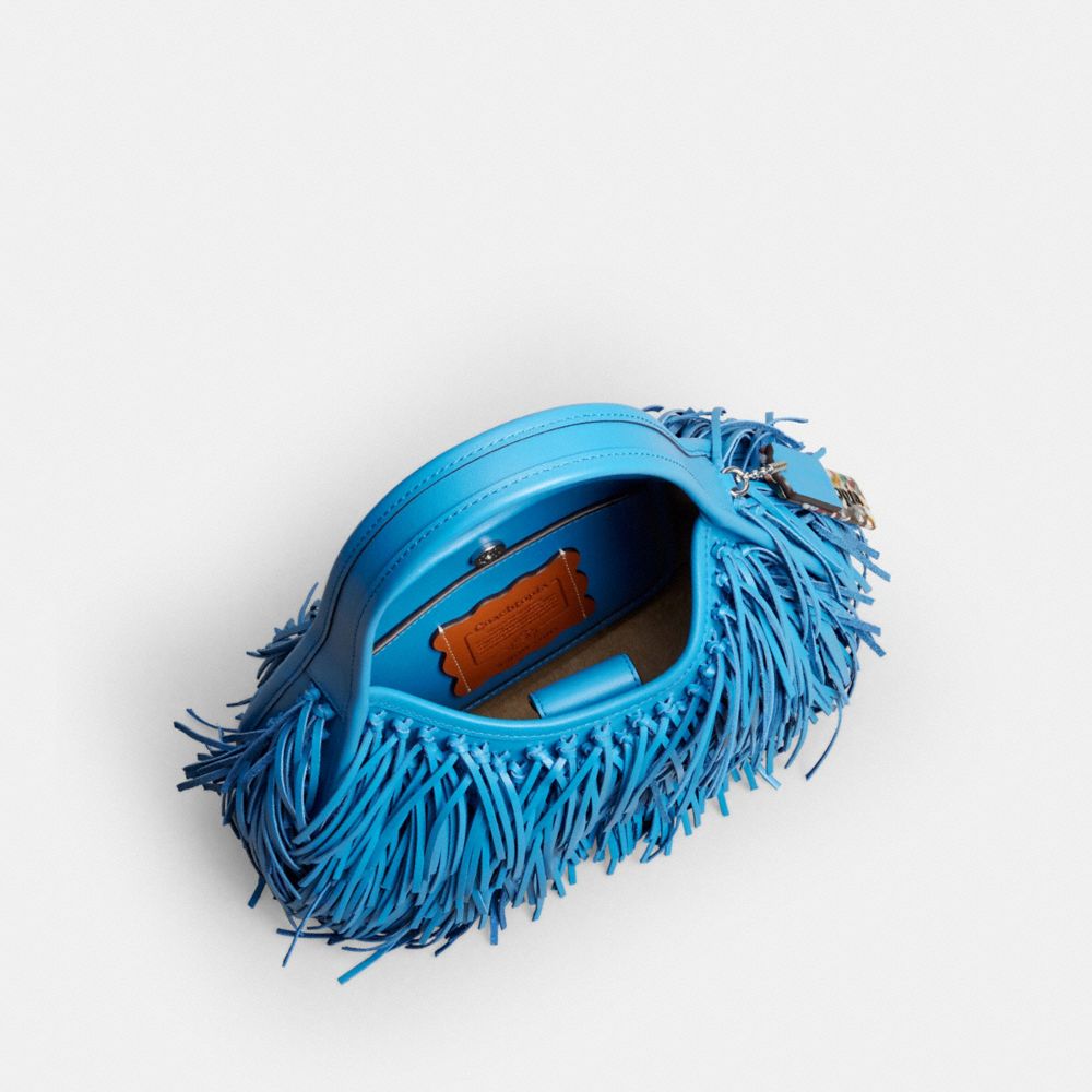 COACH®,Ergo Bag With Fringe In Upcrafted Leather,,Inside View,Top View