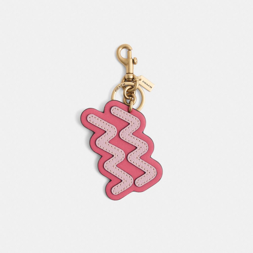 COACH®,Remade Aquarius Zodiac Bag Charm,,Front View